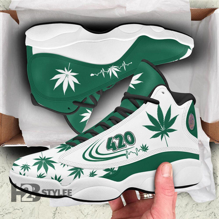 Weed 420 heartbeat 13 Sneakers XIII Shoes