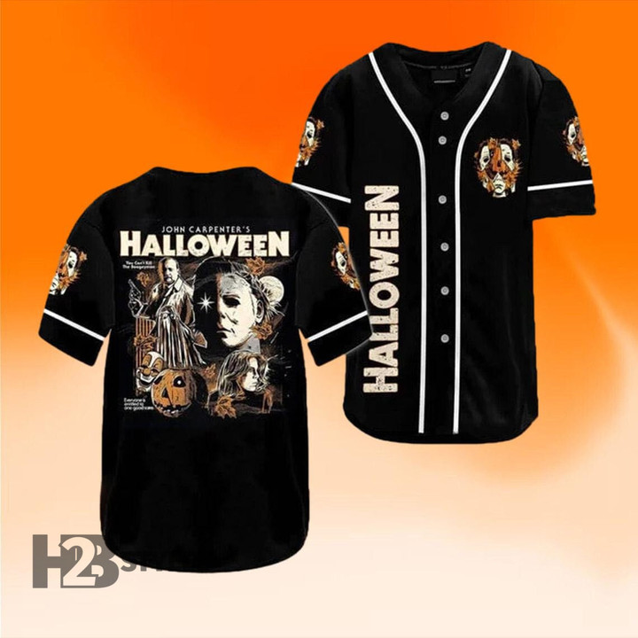 Michael Myers Horror Movie Character Happy Halloween Gift For Fan Baseball Jersey Shirt