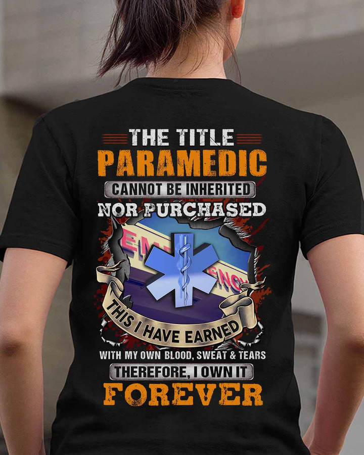 Forever Paramedic - Black - T-shirt
