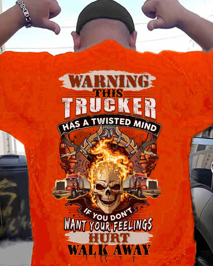 Sarcastic Trucker- Orange- T-shirt