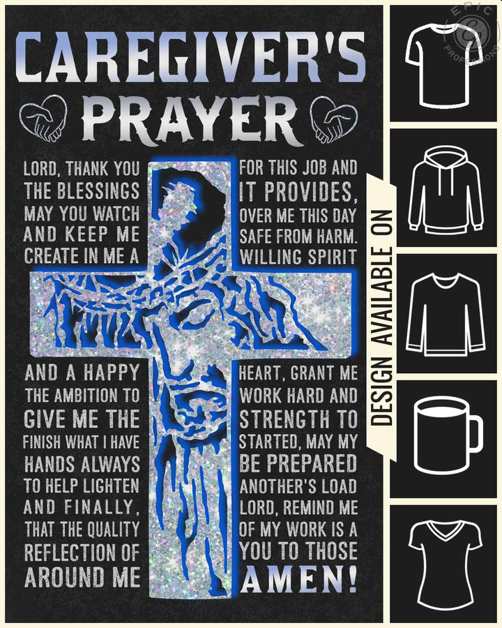 Caregiver's Prayer- Black-T-shirt