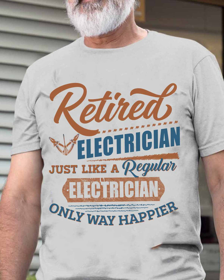 Retired Electrician - Ash Grey - T-shirt