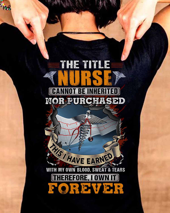 Nurse Forever - Nurse- Navy Blue - T-shirt