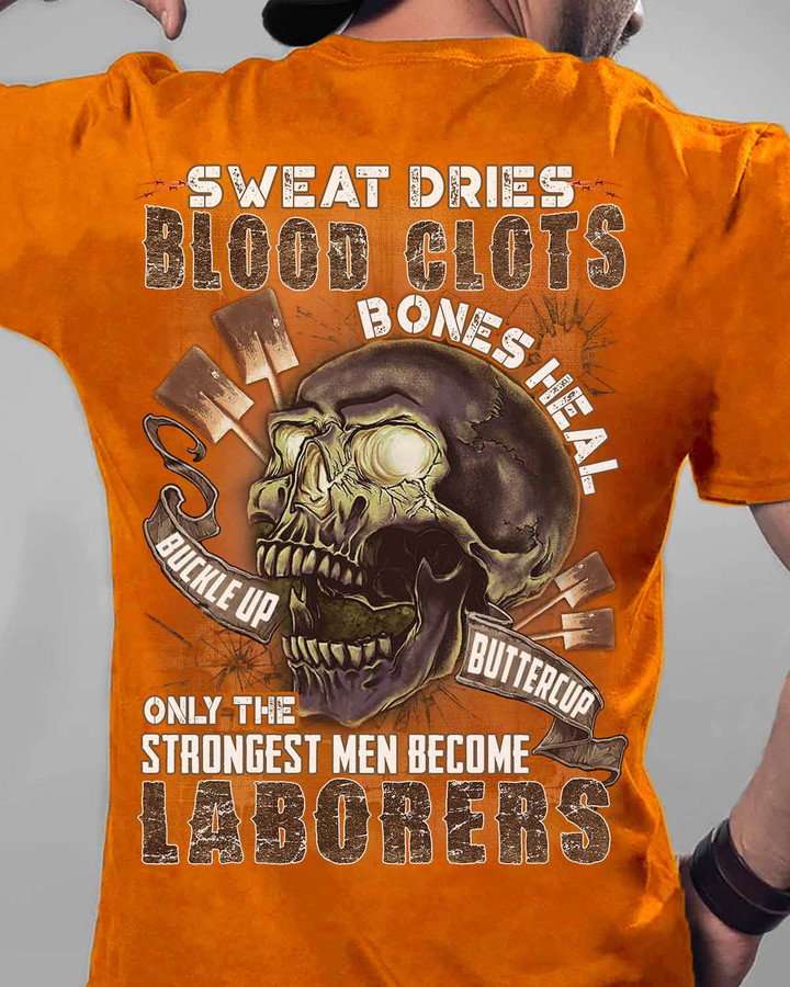 Only the strongest men become Laborers - Orange - T-shirt