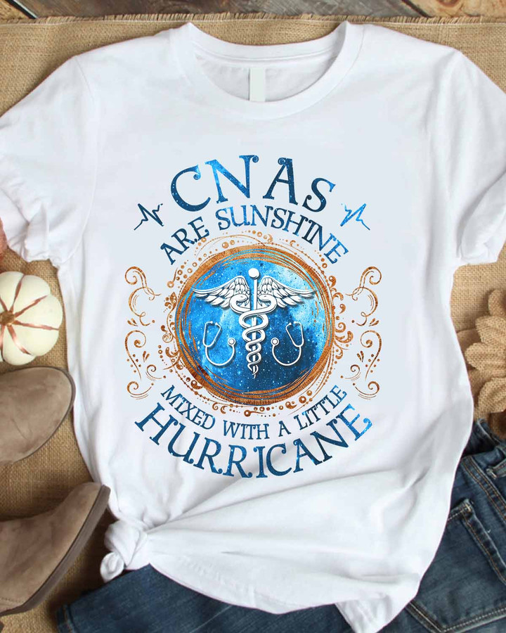 CNAs are Sunshine - White-T-shirt - #01cnahurri3fot
