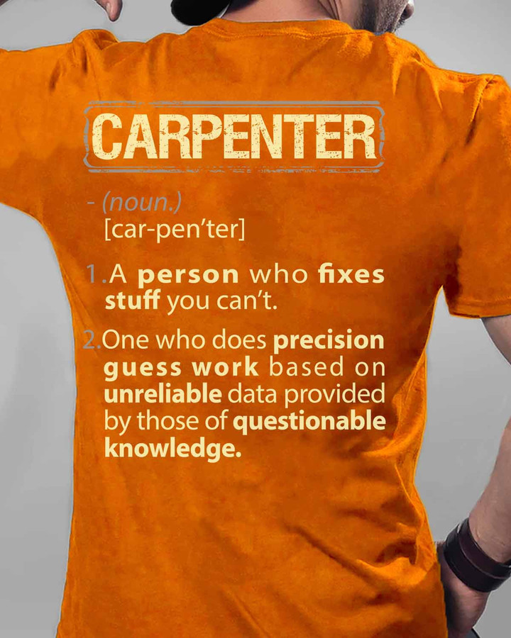 Awesome Carpenter- Orange - T-shirt - #01data8bcarpz6