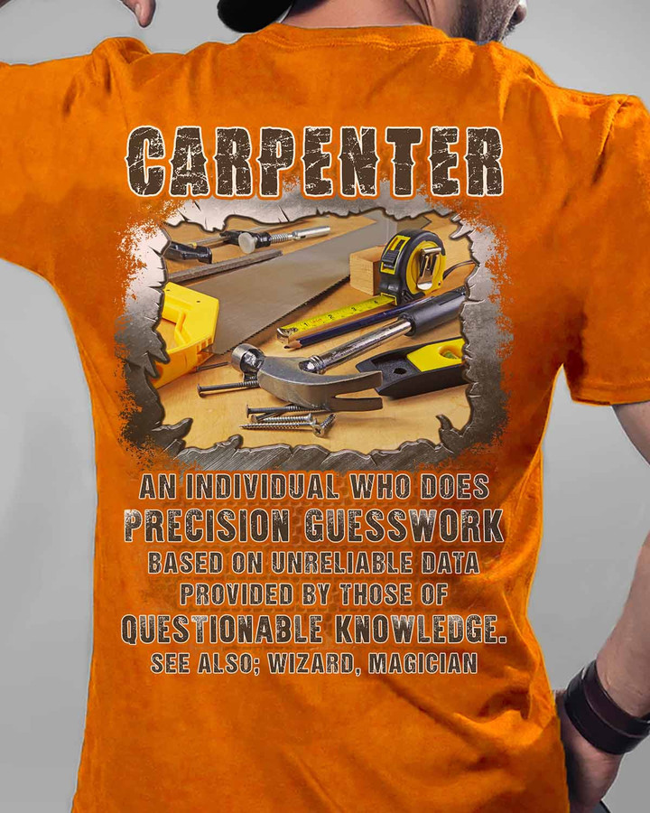 Awesome Carpenter - Orange - T-shirt - #01data14bcarpz6