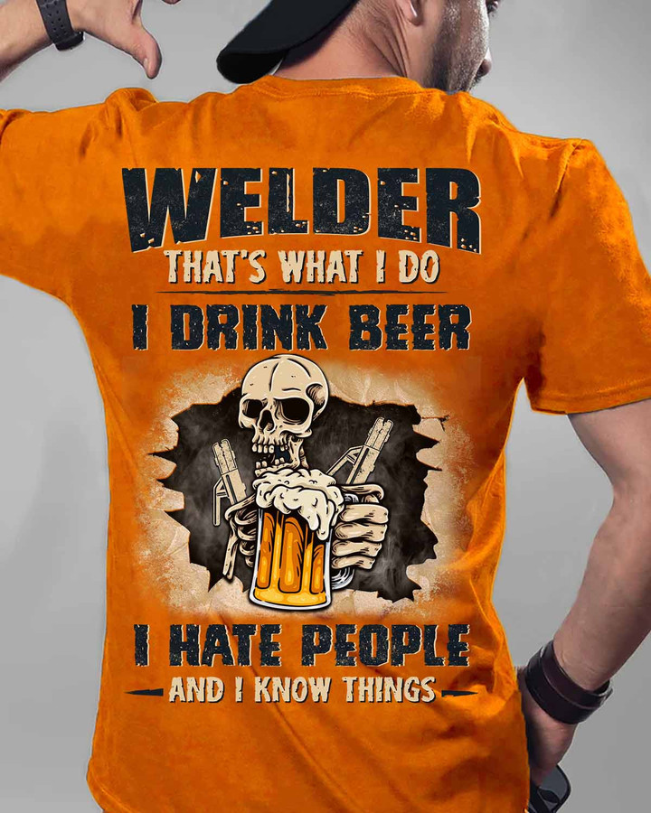 Welder That's What i do - Orange - T-shirt - #240822hapep2bweldz6