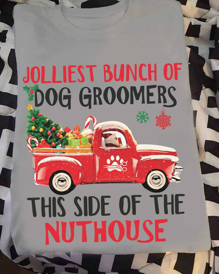 Jolliest Bunch of Dog Groomers - Sport Grey - T-shirt - #260822jolis4fdograp