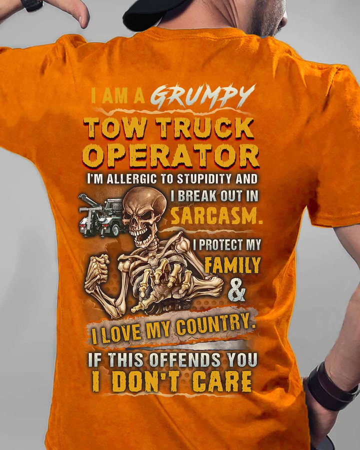 I am a Grumpy Tow Truck Operator- T-shirt - #310822idont5bttoz6
