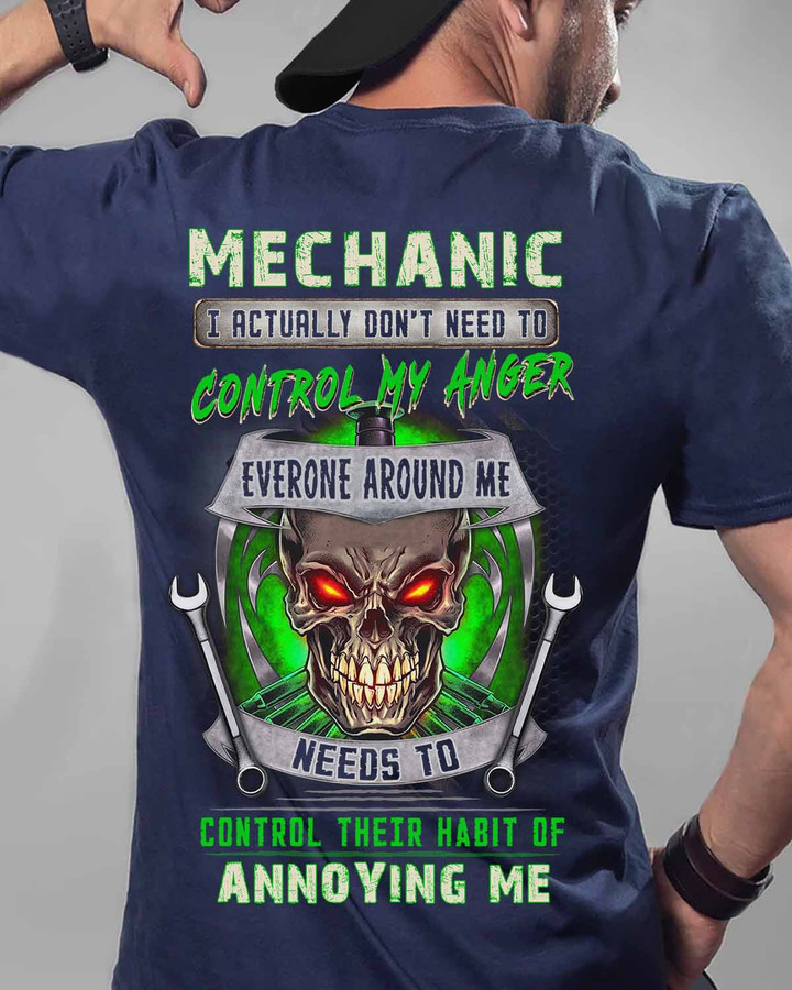 Sarcastic Mechanic-Navy Blue - T-shirt - #030922habtof1bmechz6