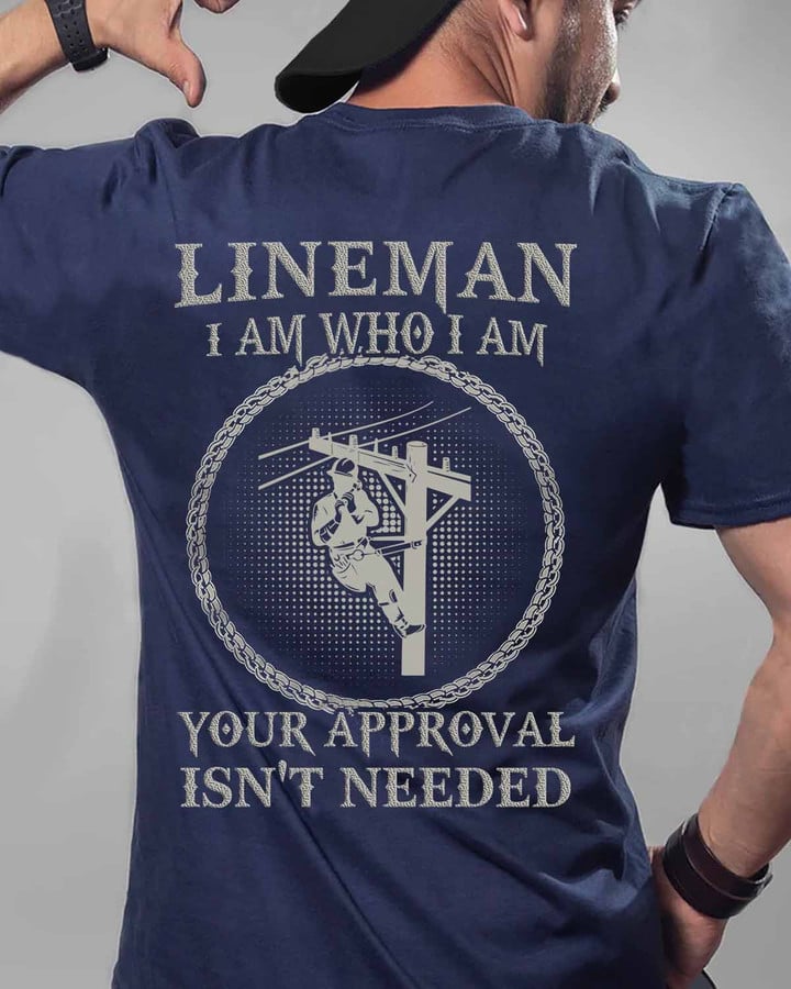 Awesome Lineman -Navy Blue - T-shirt - #030922approv1blinez6