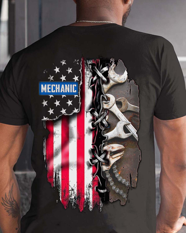 Proud Mechanic - Black -T-Shirt - #030922usfla83bmechz6