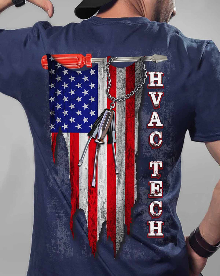 Proud HVAC Tech- Navy Blue -hvactech- T-shirt -#140922USFLA25BHVACZ6