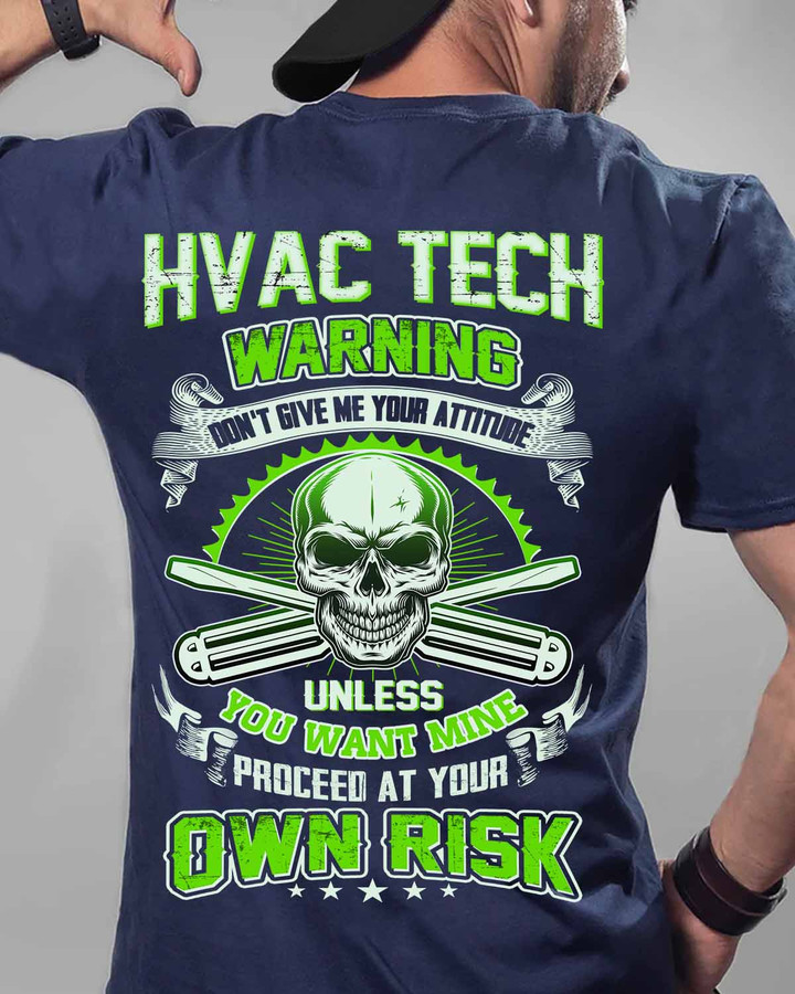 Sarcastic HVAC Tech- Navy Blue -HvacTech- T-shirt -#210922UNLYO3BHVACZ6