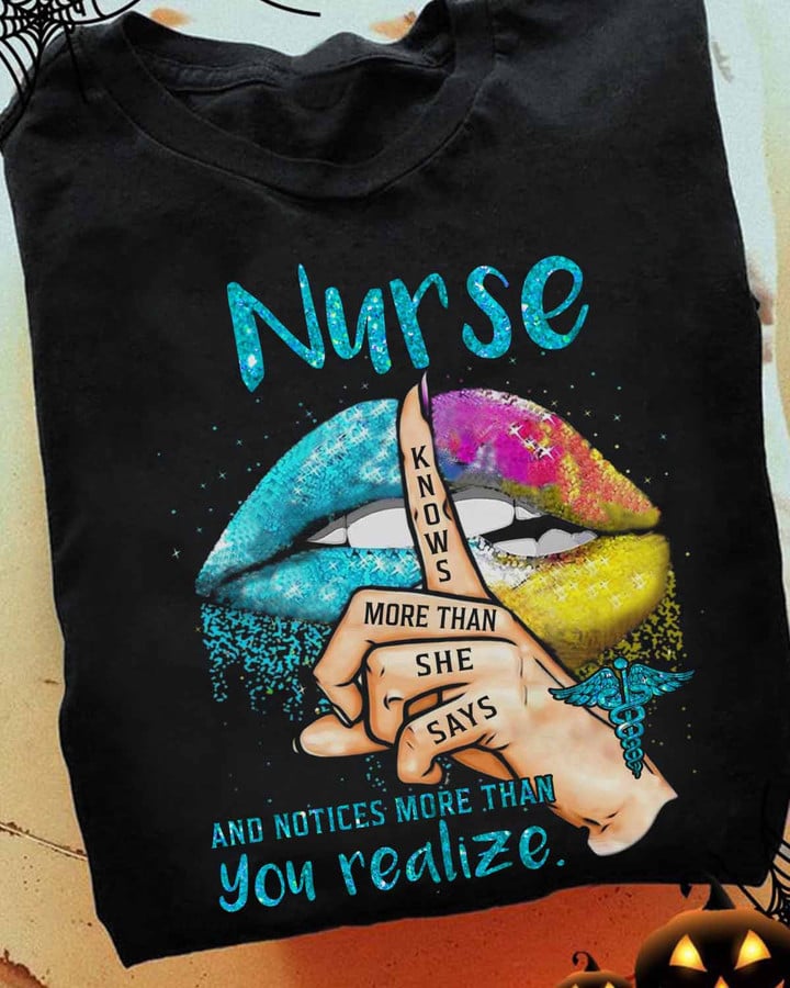 Nurse Notice more than you realize - Black - T-shirt