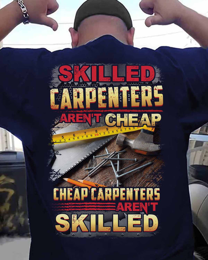 "Blue Carpenter-themed T-Shirt with Quote