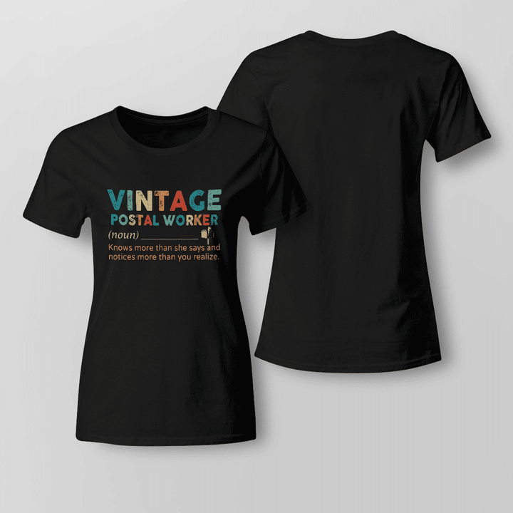 Vintage Postal Worker T-Shirt - Wise & Observant Apparel for Postal Workers