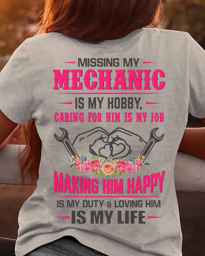 Missing my Mechanic is my Hobby - Sport Grey - T-shirt - #250822misin8bmechz6