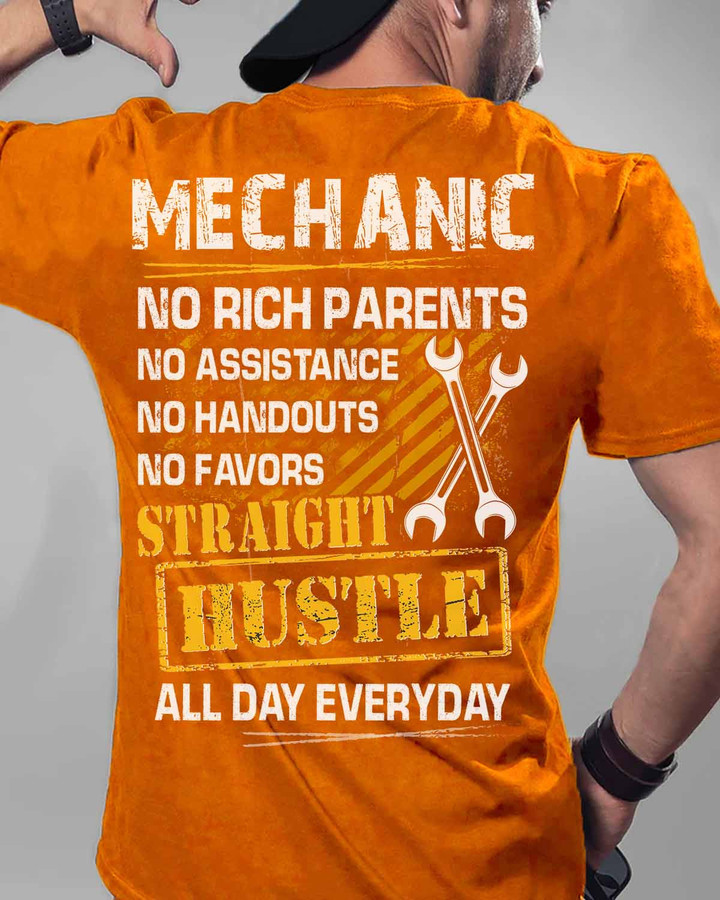 Mechanic Straight hustle all day Everyday - T-shirt - #260822hustl15bmechz6