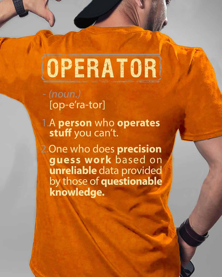 Awesome Operator - Orange - T-shirt - #270822data8boperz6