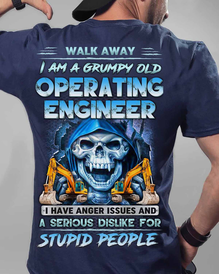 I am a Grumpy old Operating Engineer -Navy Blue - T-shirt - #270822angis8bopenz6