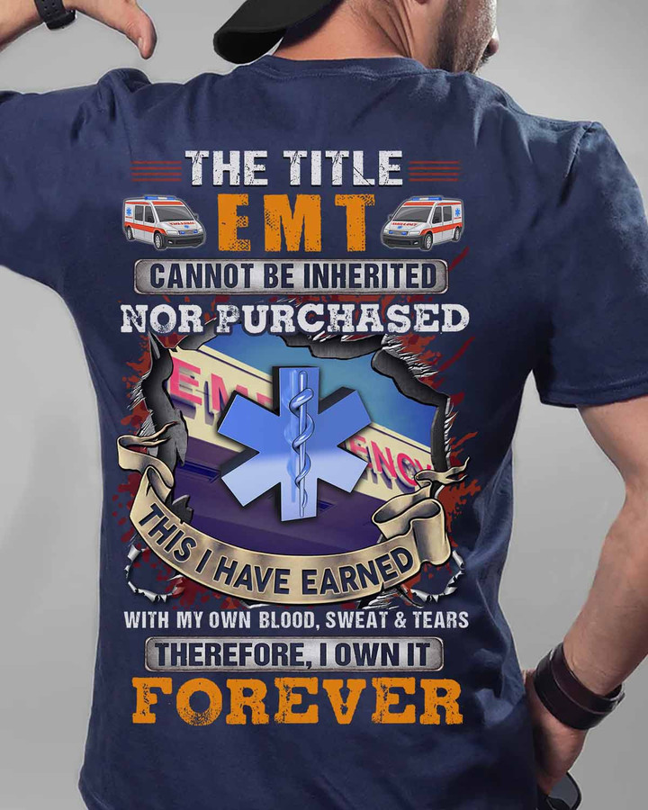 EMT I own it Forever -Navy Blue - T-shirt - #270822iown10bemtap