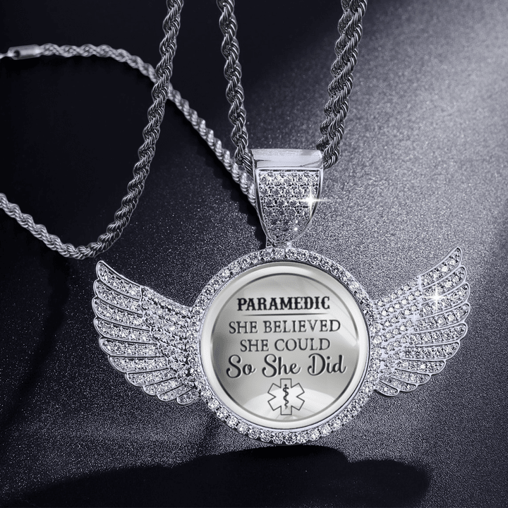 Paramedic She Believed She Could So she Did Necklace - Paramedic - #310822beliv2fparmot