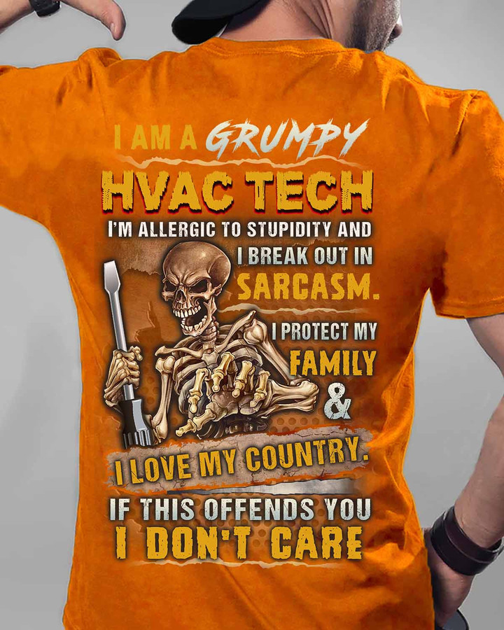 I am a Grumpy HVAC Tech- T-shirt - #310822idont5bhvacz6