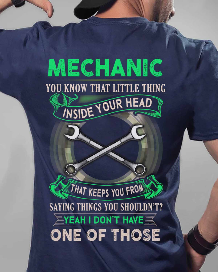Awesome Mechanic -Navy Blue - T-shirt - #020922litthin1bmechz6
