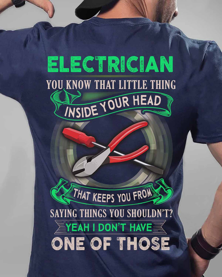 Awesome Electrician -Navy Blue - T-shirt - #020922litthin1belecz6