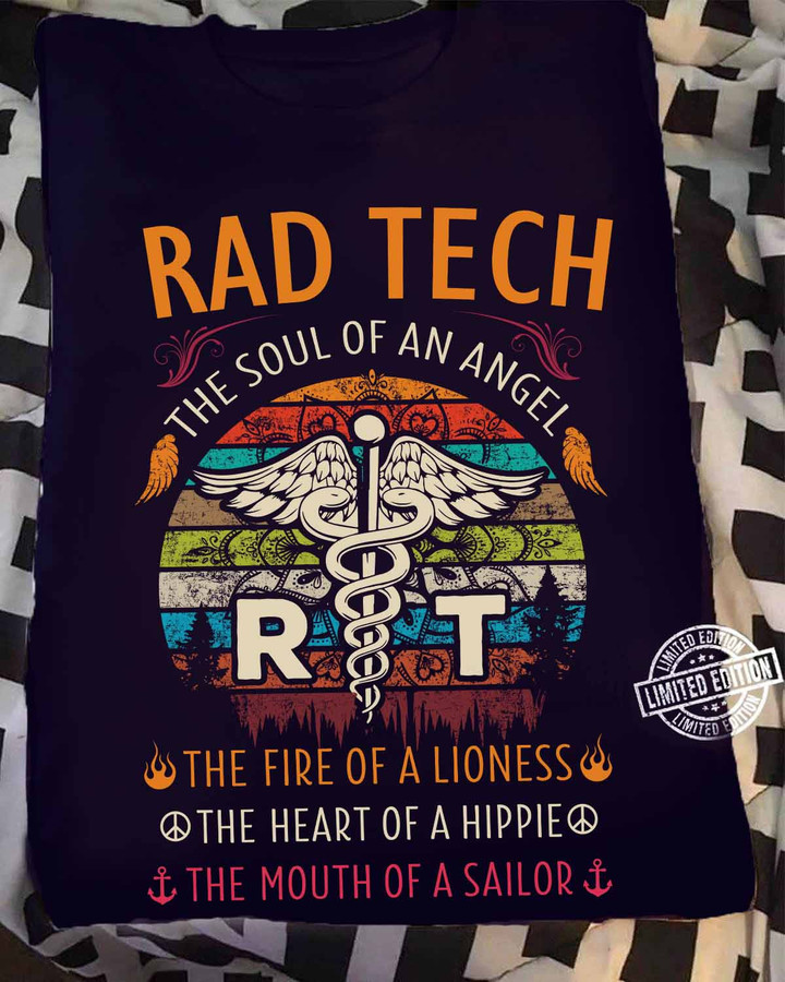 Rad Tech The Soul of an Angel - Navy Blue - T-shirt - #030922theso3frateap