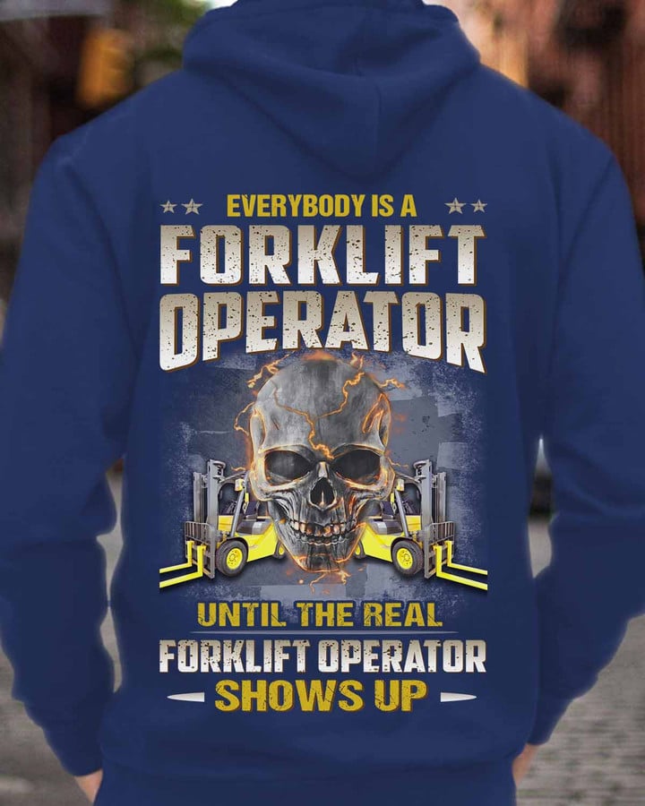 Sarcastic Forklift Operator-Navy Blue-Plumber- Hoodie -#080922SHOWS15BFOOPZ6