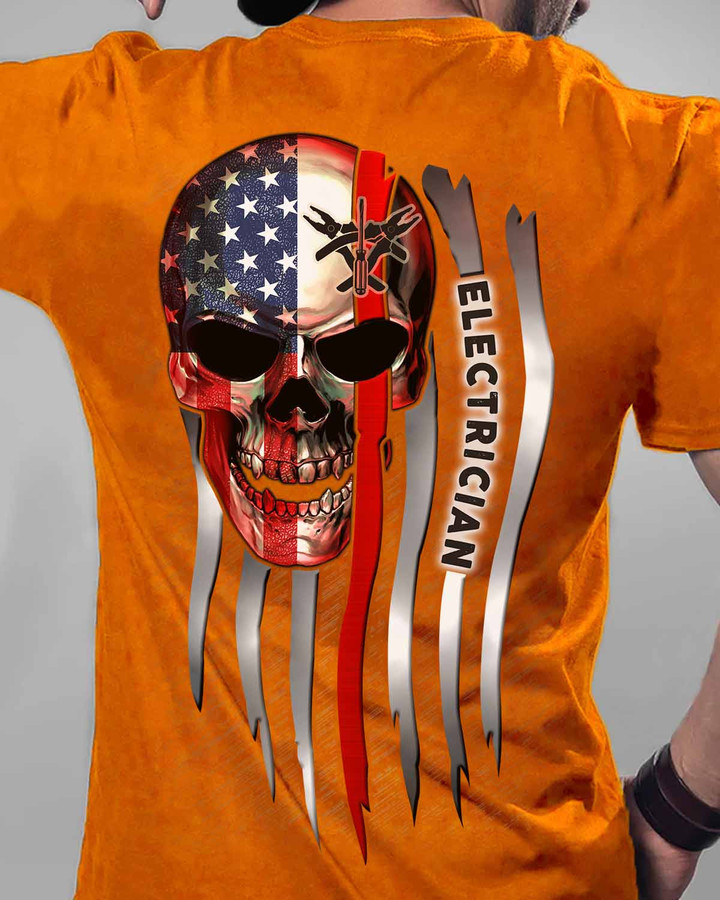 Sarcastic Electrician - Orange-Electrician- T-shirt - #090922SKUFL14BELECZ6