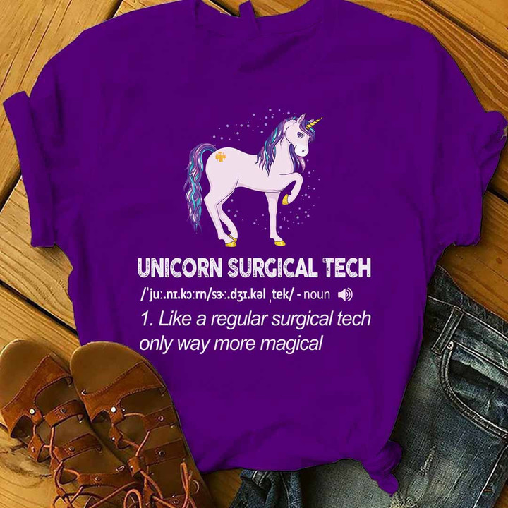 Unicorn Surgical tech- Purple -Surgicaltech-T-shirt -#090922MORMA1FSUTEAP