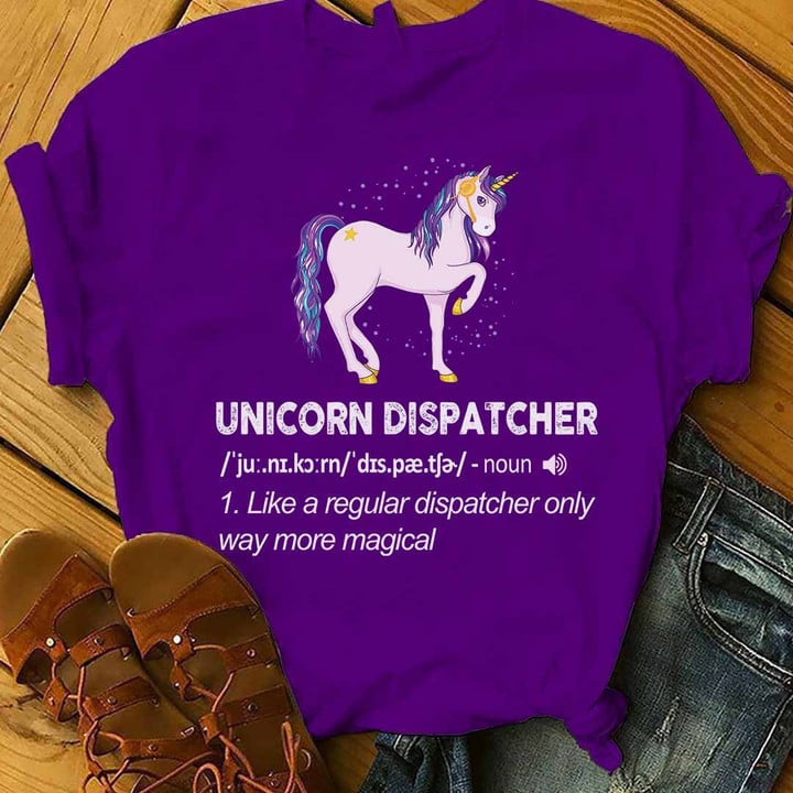 Unicorn Dispatcher- Purple -Dispatcher-T-shirt -#090922MORMA1FDISPAP