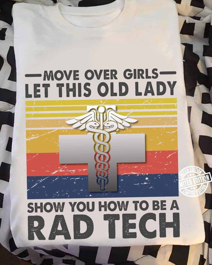 Rad Tech T-Shirt with Caduceus Medical Symbol and Empowering Quote