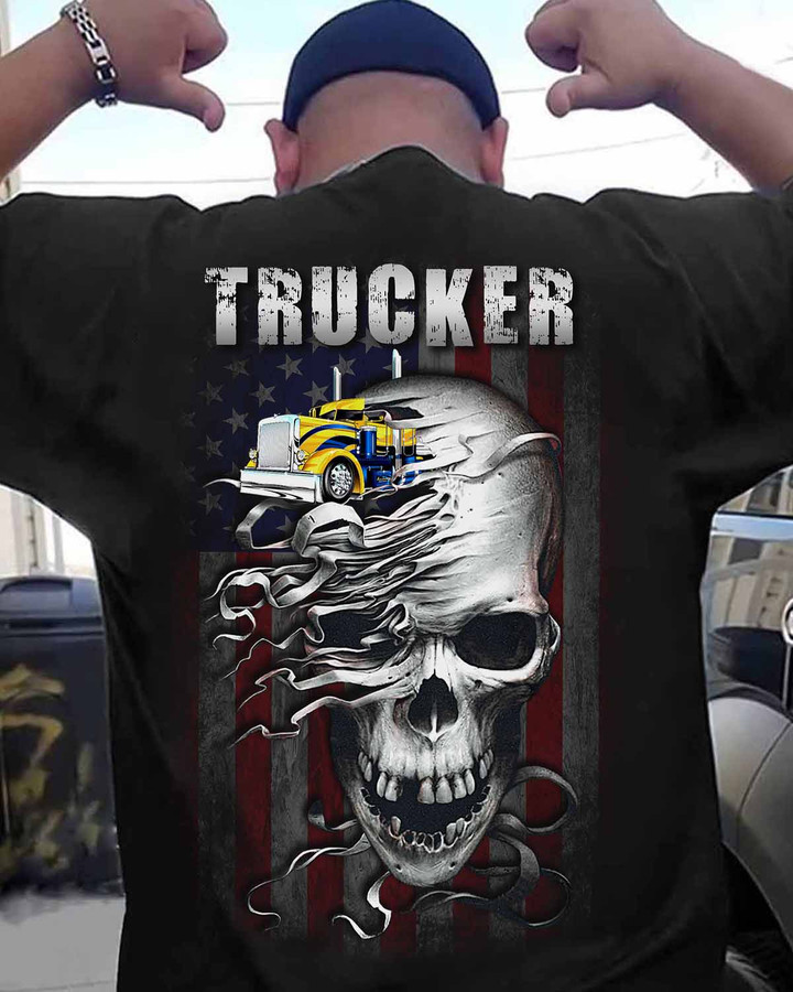 Sarcastic Trucker- Black -Trucker- T-shirt -#100922SKUFL20BTRUCZ6