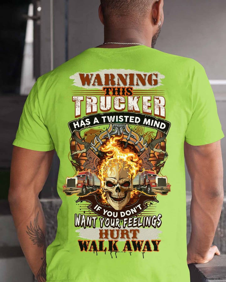 Sarcastic Trucker - Lime-Trucker- T-shirt - #140922TWMIND3BTRUCZ6