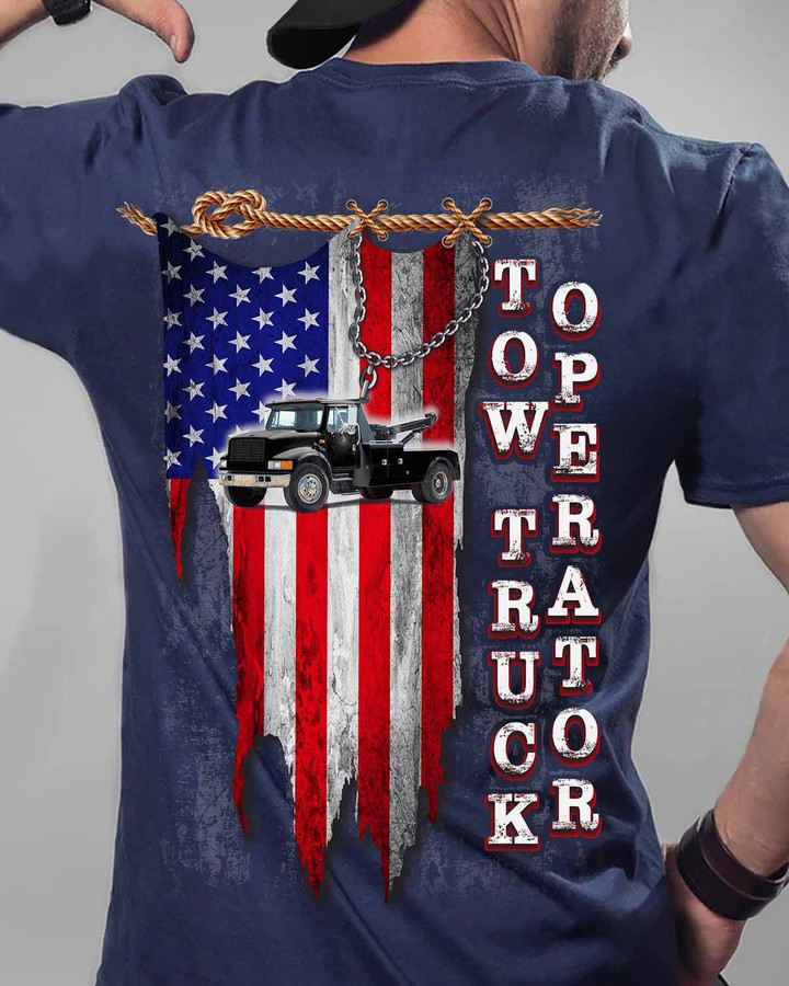 Proud Tow Truck Operator- Navy Blue -Towtruckoperator- T-shirt -#150922USFLA25BTTOZ6