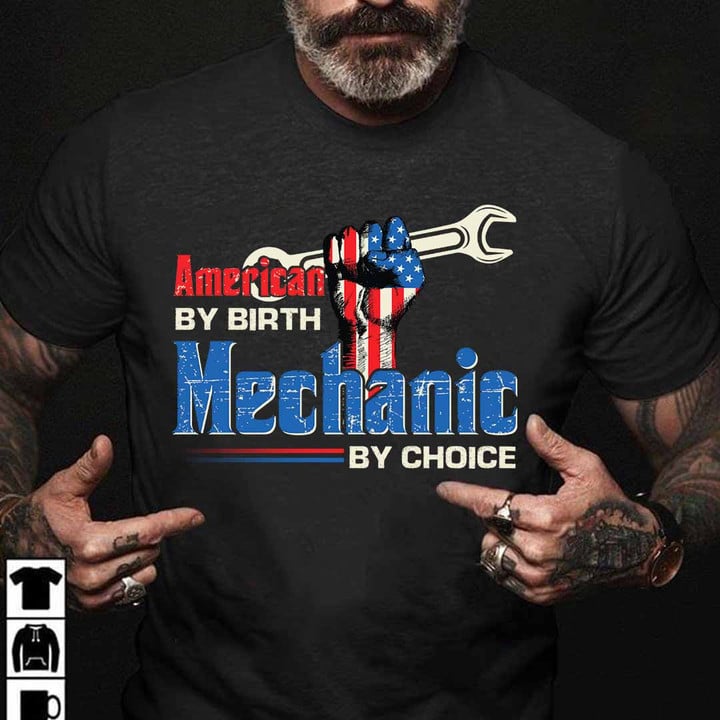 American by Birth Mechanic by Choice- Black -Mechanic- T-shirt -#160922BYCHO7FMECHZ6