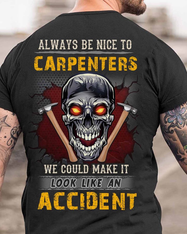 Always to be nice to Carpenters- Black -Carpenter- T-shirt -#160922LOKLIK2BCARPZ6