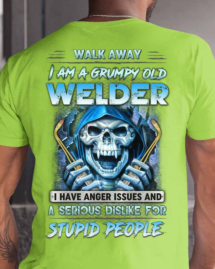 I am Grumpy old Welder- Lime-Welder- T-shirt - #170922ANGIS9XWELDZ6