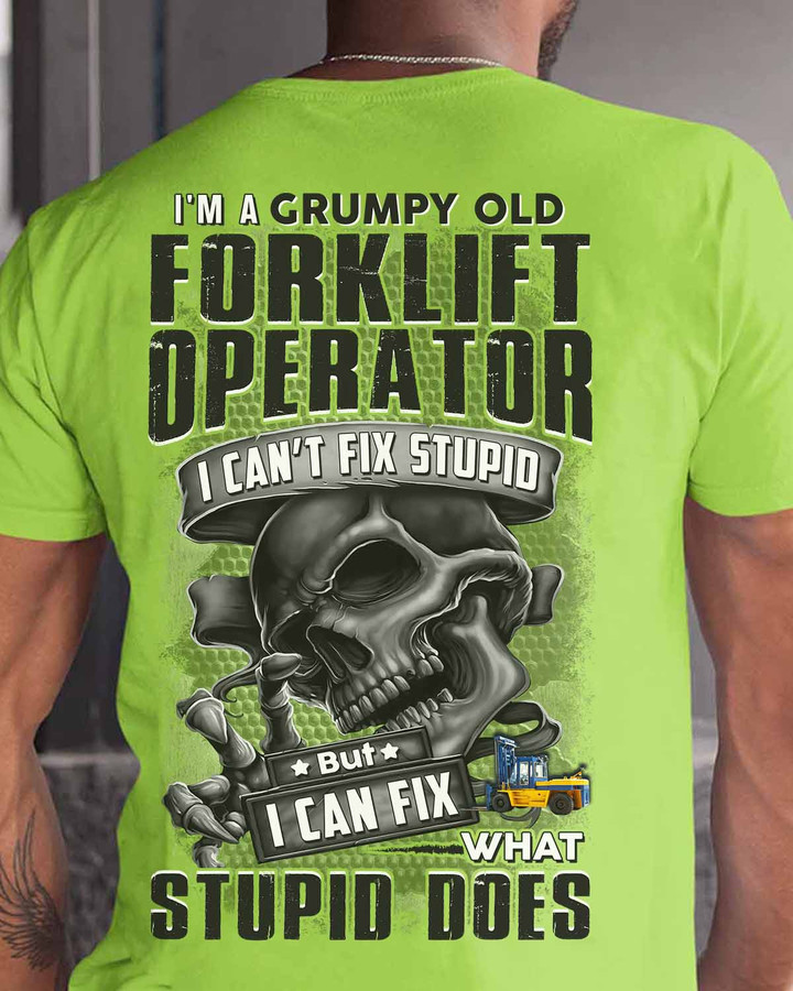 I am Grumpy old Forklift Operator- Lime-ForkiftOperator- T-shirt - #200922WHAST1BFOOPZ6
