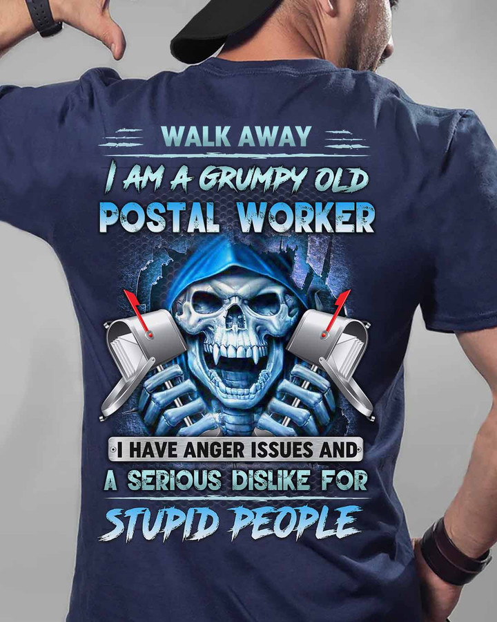 I am a Grumpy Old Postal Worker- Navy Blue -PostalWorker- T-shirt -#210922ANGIS8BPOWOAP