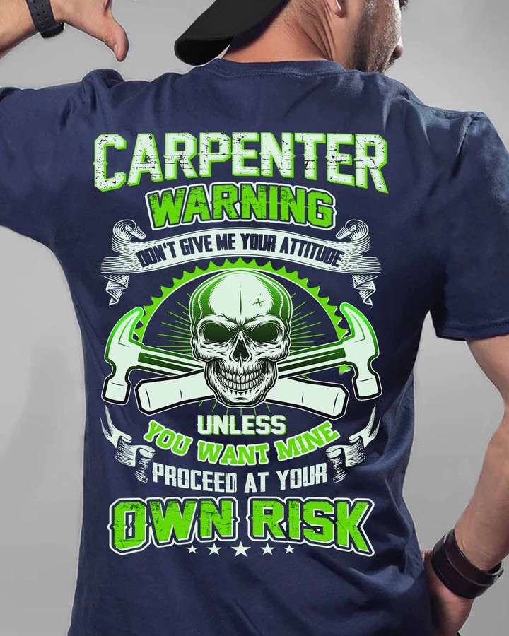Sarcastic Carpenter- Navy Blue -Carpenter- T-shirt -#210922UNLYO3BCARPZ6