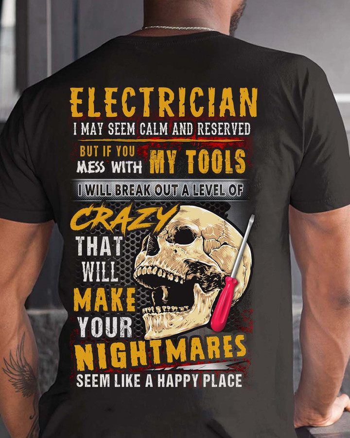 Awesome Electrician- Black -Electrician- T-shirt-#210922SEMLIK7BELECZ6