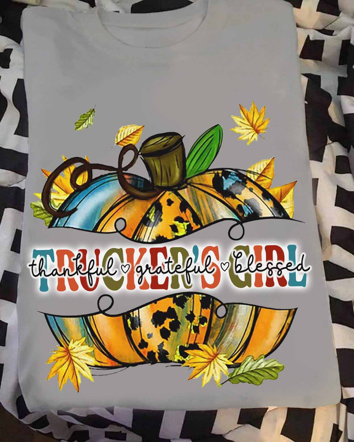 Awesome Trucker's Girl - Sport Grey-Trucker- T-shirt -#230922GREFUL3FTRUCZ6
