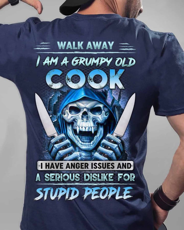 I am Grumpy old Cook - Navy Blue -Cook- T-shirt -#240922ANGIS8BCOOKZ6