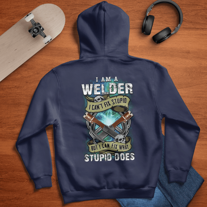 I am a Welder I can't fix Stupid - Navy Blue -Welder- Hoodie -#270922DOEST18BWELDZ6